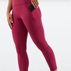 Fabletics Oasis PureLuxe High-Waisted Capri Cherry Burst